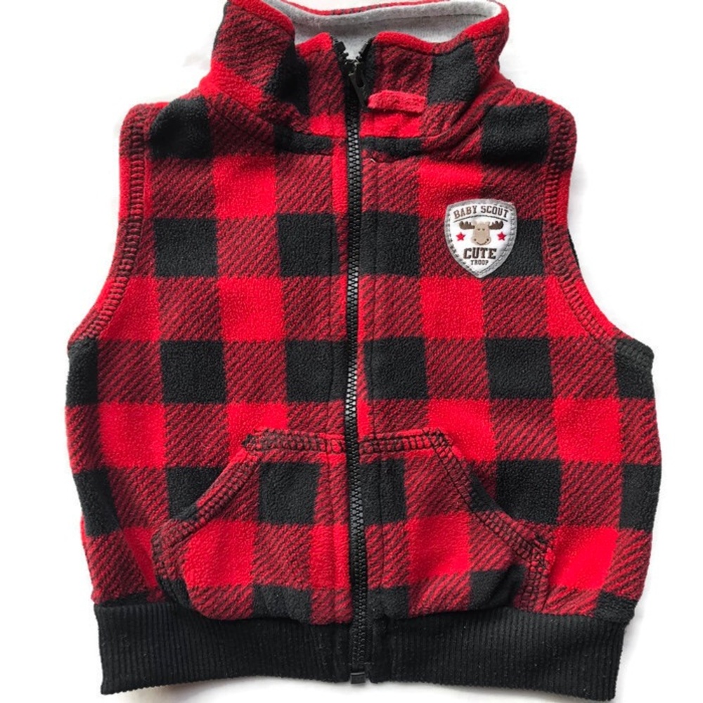 Carter’s 9 Month Buffalo Plaid Fleece Vest